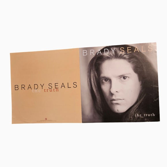 Brady Seals The Truth 12x24 Double Sided Promo Flat Poster 1997 Reprise Country - Picture 2 of 7